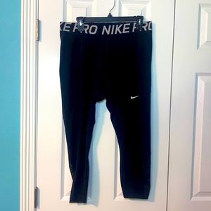 Black Nike Pro Leggings, Size: 1X